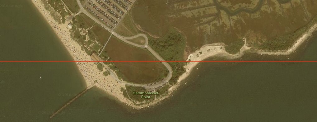 A map showing the boundaries of two atlas blocks at Hammonassett State Park