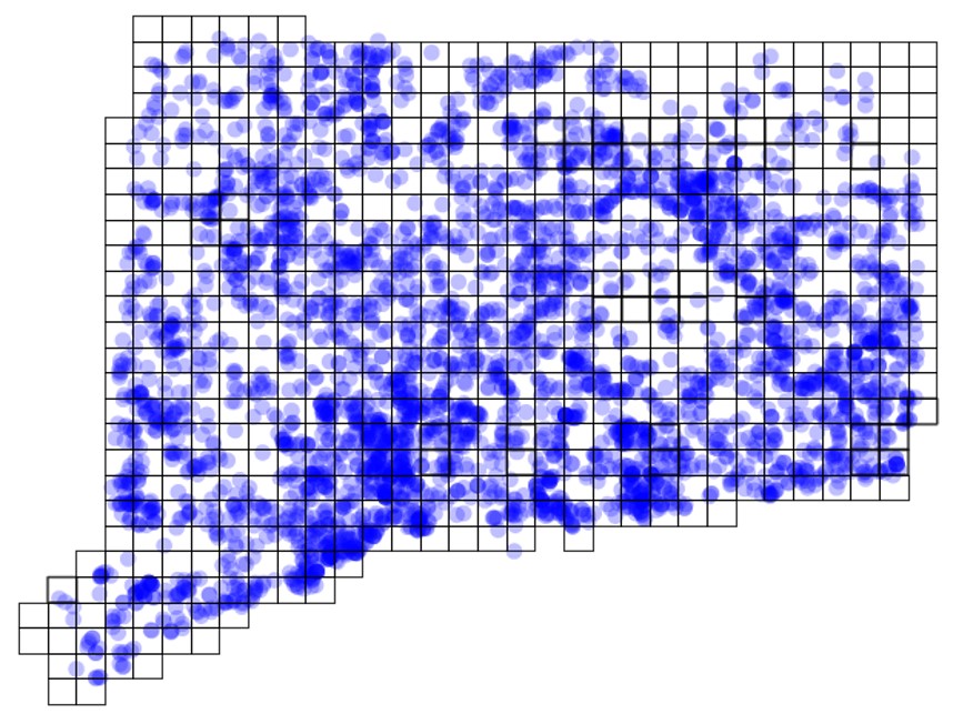 A map of winter surveys by block as of March 2020